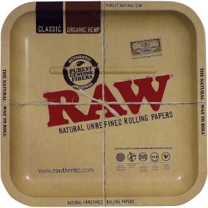 METAL SQUARE ROLLING TRAY- RAW AUTHENTIC