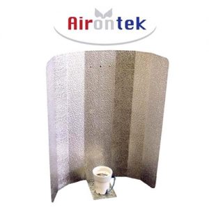 RIFLETTORE MINI STUCO PER BULBI HPS IN ALLUMINIO MARTELLATO 38X 38 CM- AIRONTEK