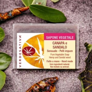 SAPONE CANAPA E SANDALO 100 G- VERDESATIVA
