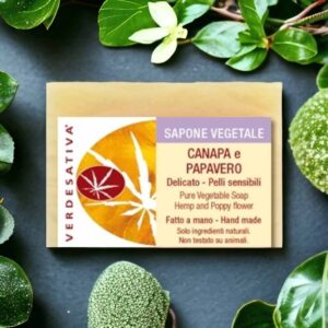 SAPONE CANAPA E PAPAVERO 100 G- VERDESATIVA