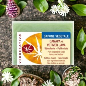 SAPONE CANAPA E VETIVER JAVA 100 G- VERDESATIVA